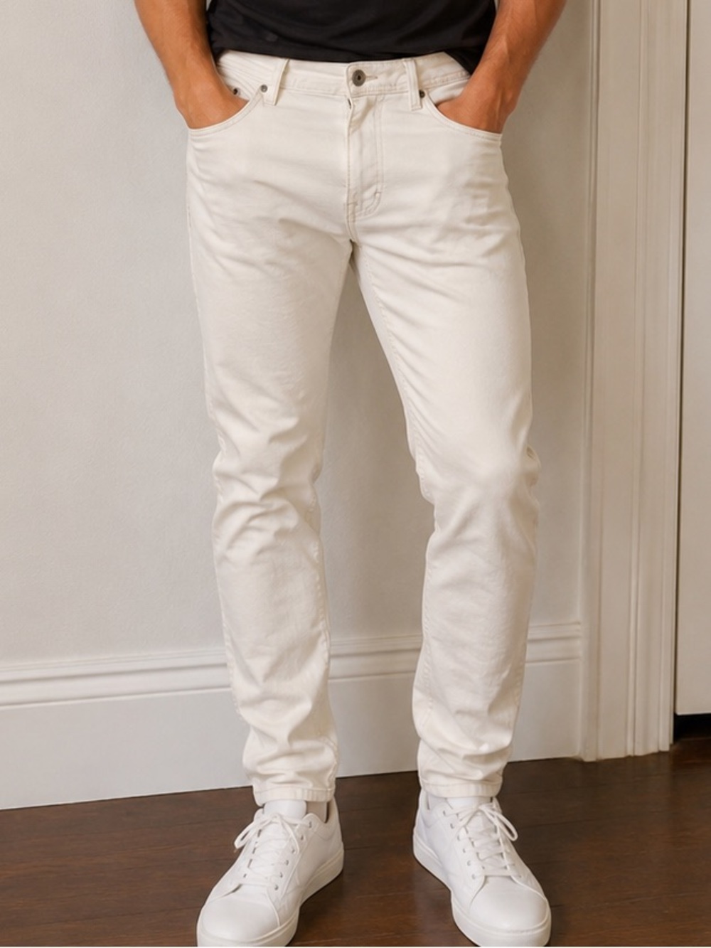 Men jeans White denim
